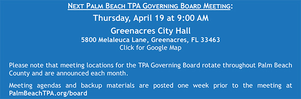 Palm Beach TPA Board Meeting April 19, 2018