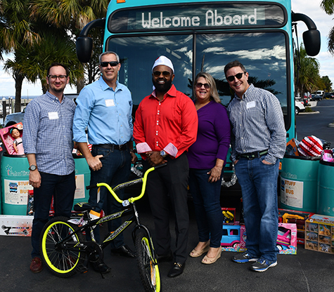 TPA and Palm Tran staff "Stuff the Bus" with toy donations - Tri-Cities BBQ - 12/7/2018
