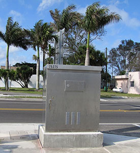 Typical traffic signal equipment box to provide a "canvas" for public art