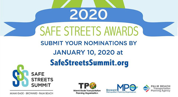 Submit Nominations for Complete Streets awards by 1-10-2020
