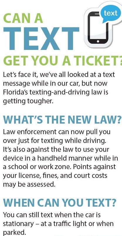 Can a Text Get You a Ticket? New law makes texting and driving a primary offense.