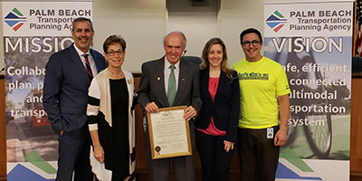 Palm Beach TPA issues a Bicycle Month Proclamation for March