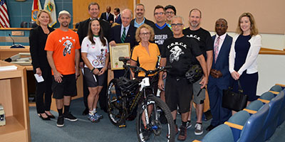 Palm Beach County Commissioners issue a Bicycle Month proclamation for March